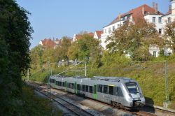 Deutsche Bahn DB Talent 2 Elektrotriebzug Leipzig S-Bahn Mitteldeutschland Linie S1 nach Miltitzer Allee bei Leipzig Coppiplatz